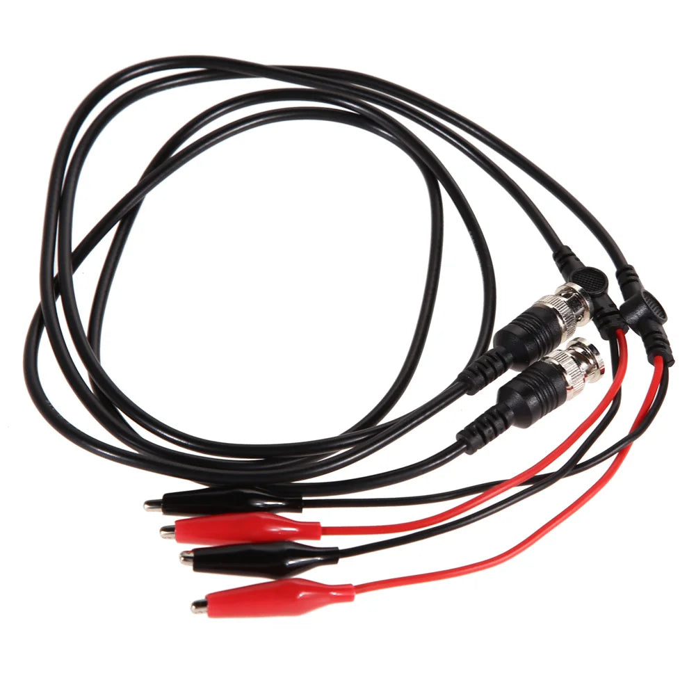1M BNC Q9 to Dual Alligator Clip Oscilloscope Test Probe Leads 4MM Banana Plug Cables Connector Dual Tester Tools for Electrical