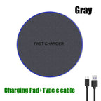 Wireless Charger Pad for iPhone 17 16 15 Pro Max Samsung Galaxy S26 S25 S24 Ultra-Thin Fast Wireless Induction Charging Station