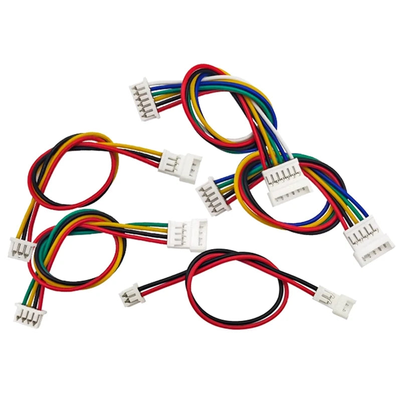 10PCS MX1.25 Extension Line 2P/3P/4P/5P/6P MX 1.25mm Pitch Male To Female extension cord Connector With 20cm Cable 28AWG
