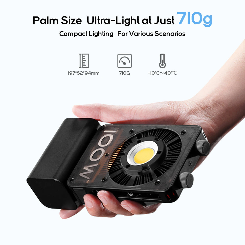 ZHIYUN Official CINEPEER CX100 100W Pocket Video Light Handheld LED COB Light Photography Fill Light For Live Streaming Outdoors