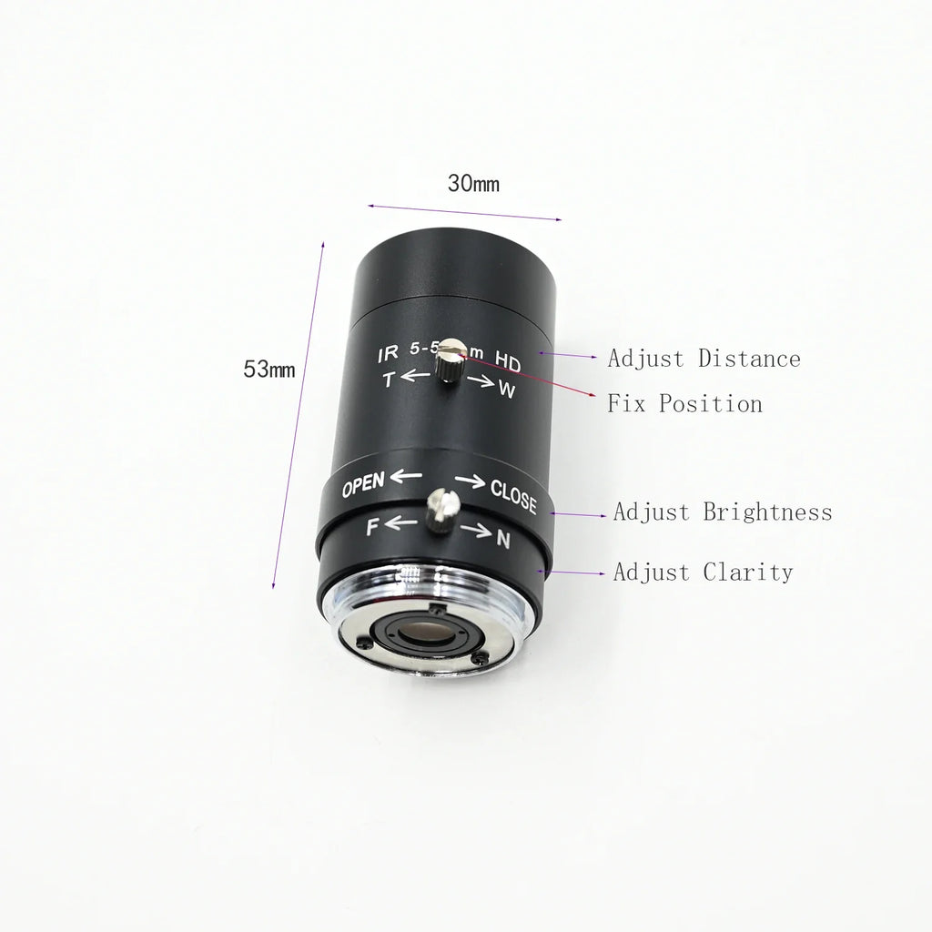 OV9281 Global Shutter,120fps USB Camera 720p Monochrome,Box Webcam 5-50mm/2.8-12mm Varifocal Lens,High Frame Rate Golf Simulator