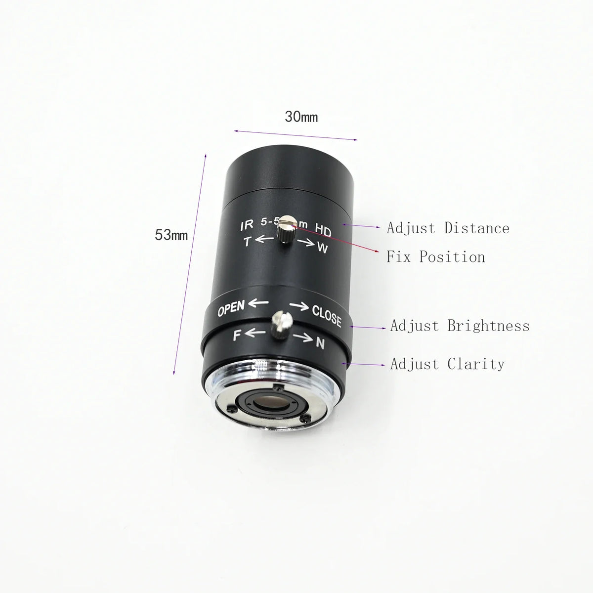 OV9281 Global Shutter,120fps USB Camera 720p Monochrome,Box Webcam 5-50mm/2.8-12mm Varifocal Lens,High Frame Rate Golf Simulator