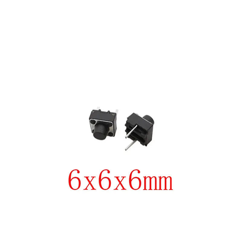 50/100Pcs 6x6mm Tactile Switch 4.3/5/6/7/8/9mm 2 Pin Tact Push Button Micro Touch Push Button DIP Switch