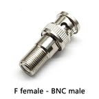BNC to F TV female male straight connector F to BNC quick plug adapter coaxial connector