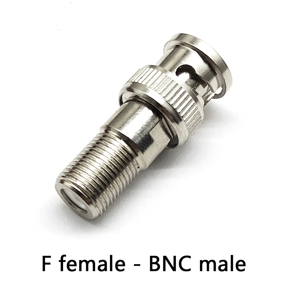BNC to F TV female male straight connector F to BNC quick plug adapter coaxial connector