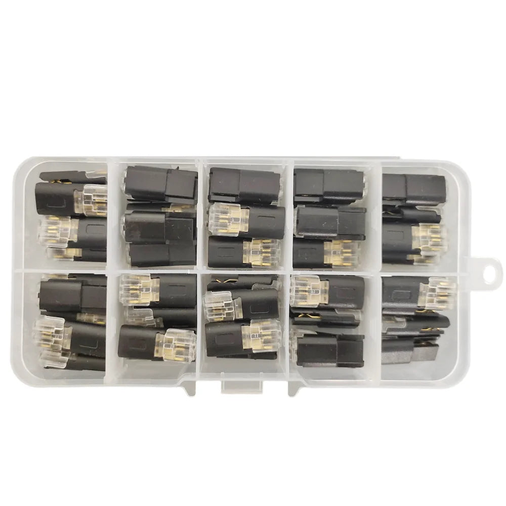 50PCS 2 Pin Waterproof Automotive Electrical Connectors Sealed Dustproof Wire Terminals for Car Wiring And Cable Connections