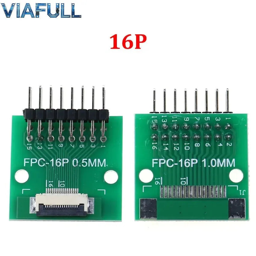 0.5mm FPC/FFC Breakout Board with Right Angle Male Pins, Pre-Soldered 2.54mm DIP Adapter for Flat Ribbon Cable, 4-80P