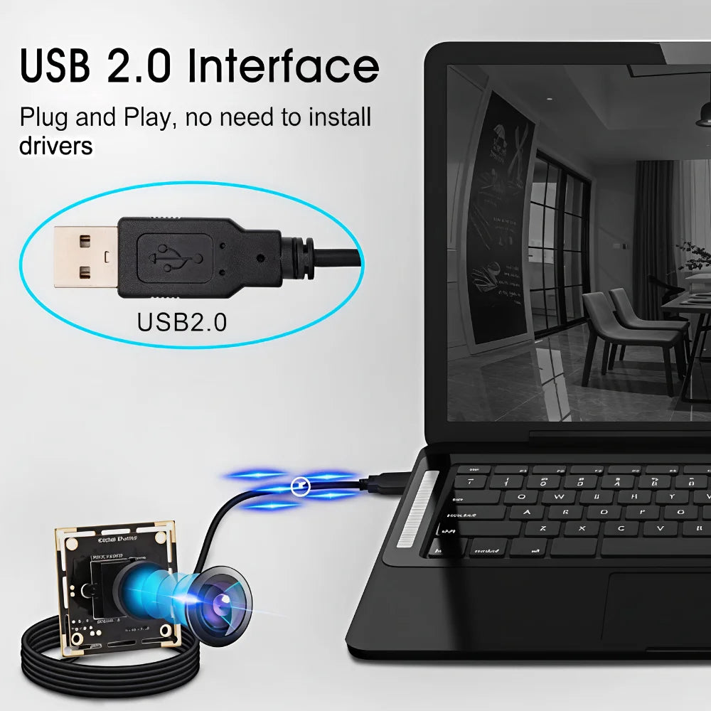 ELP Global Shutter USB Camera 720P 60fps Aptina AR0144 100° Wide Angle Lens UVC Webcam for Linux Windows Android