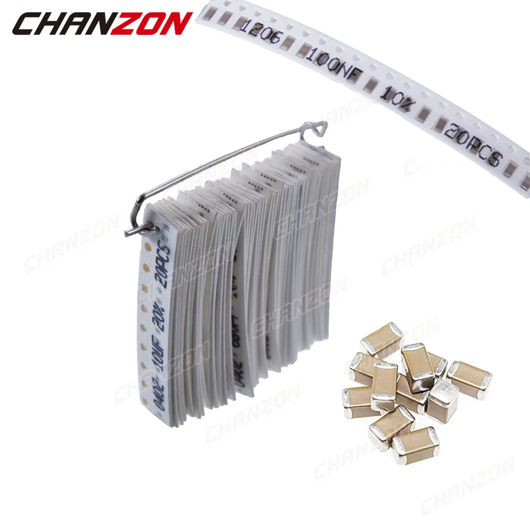 New SMD Capacitor Kits 0402 0603 0805 1206 MLCC 240-1000pcs Thick Film Chip Capacity Assortment Electronic Capacitor Set 2026