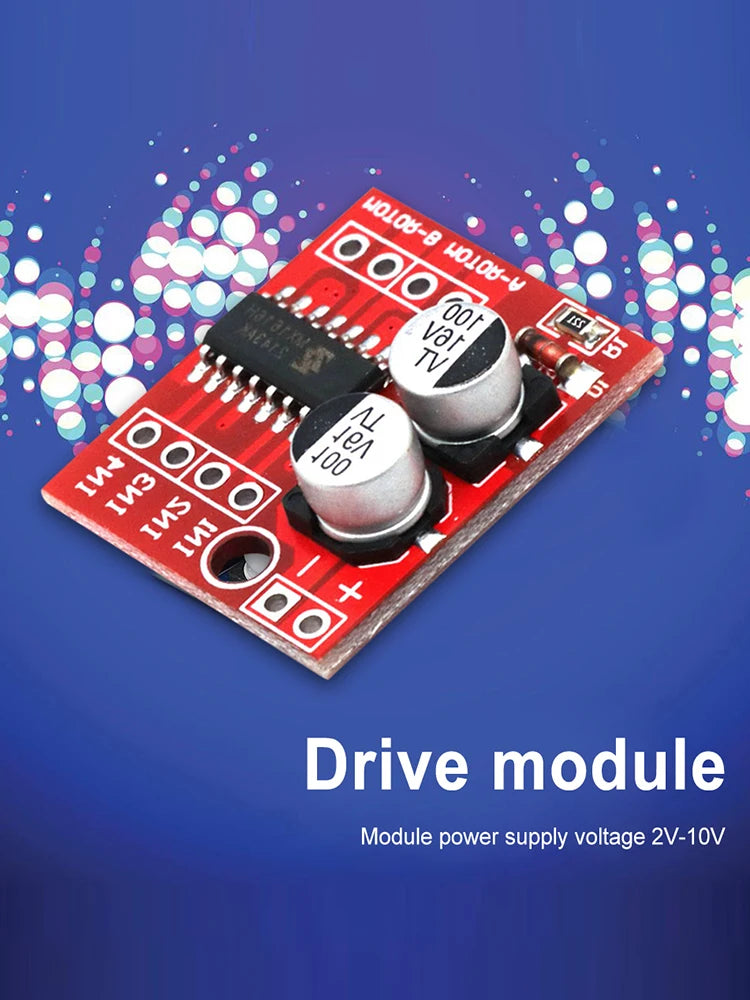 L298N 2-Way DC Motor Driver Module DC 2V-10V 1.5A Driver Module PWM Speed Dual H-Bridge Stepper Motor Driver