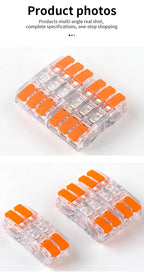 JINH Mini Fast Wiring Cable Connectors Universal Compact Splicing Electrical Conductors 10Pcs Push in Easy Home Terminal Block
