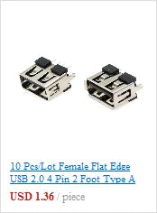 50pcs/lot 5Pin Micro-B SMD Micro USB Connector Female Port Jack Tail Sockect Plug For Android phone data connector