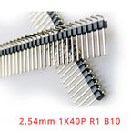 10pcs 2.54mm 1x40P Right Angle Extend Extra Long B6-12mm 90d R1 R2 Gold plated Single Row Cuttable PCB Male RA Pin Header Jumper