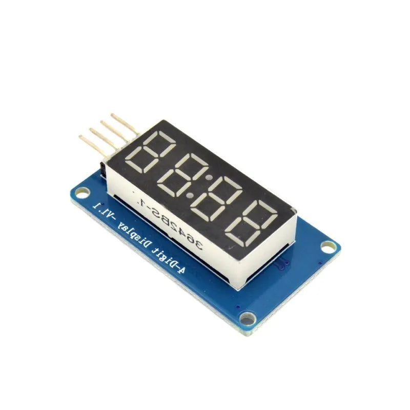 TM1637 4 Bits Digital LED Display Module For Arduino 7 Segment 0.36Inch Clock RED Anode Tube Four Serial Driver Board Pack