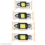 Powerful Bright Festoon LED 31/36/39/41MM Super White 3030 9/12Chips Car Interior Reading Trunk Mirror License Plate Light 12V