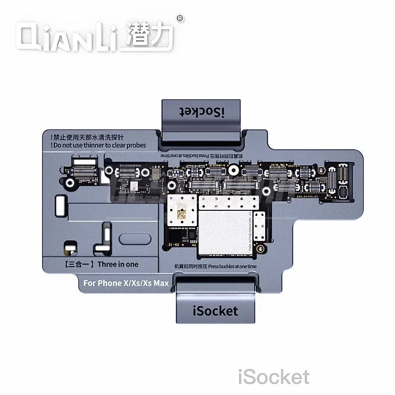 QIANLI ISocket Motherboard Middle Layer Test Stand for IPhone 16E X-16 Logic Board Function Diagnostic Double-deck Repair Tools