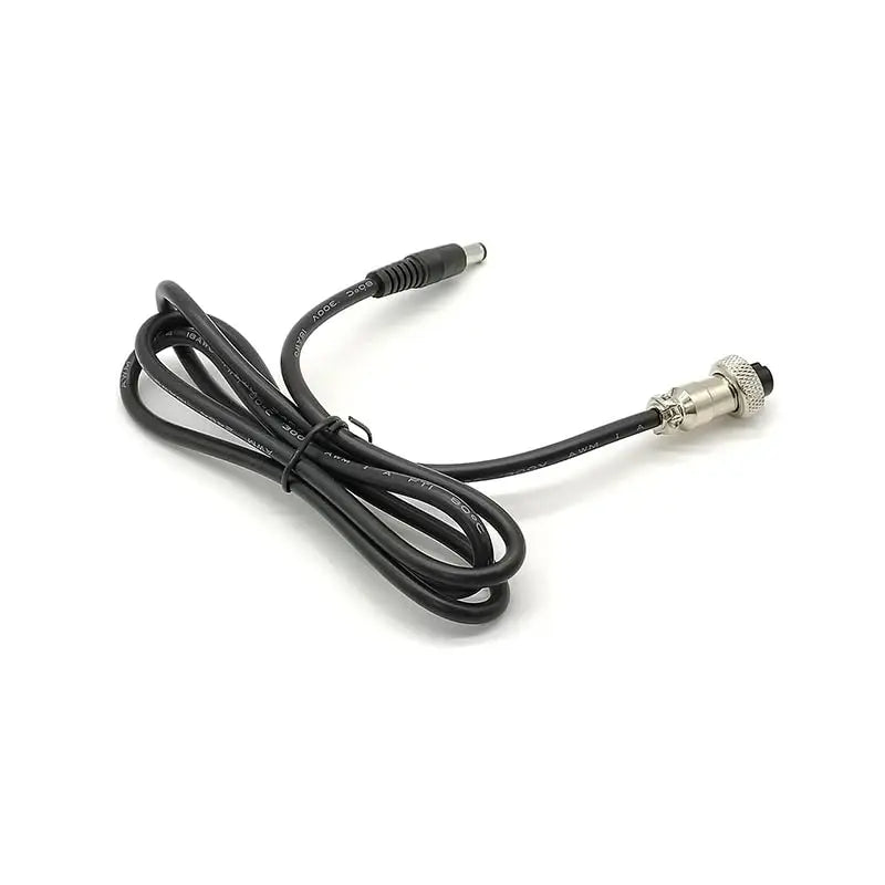 GX12 2 Pin Female Connector to DC5.5 * 2.5 Cable 1M - 10A Straight Power Cable for Aviation Audio & Industrial Applications
