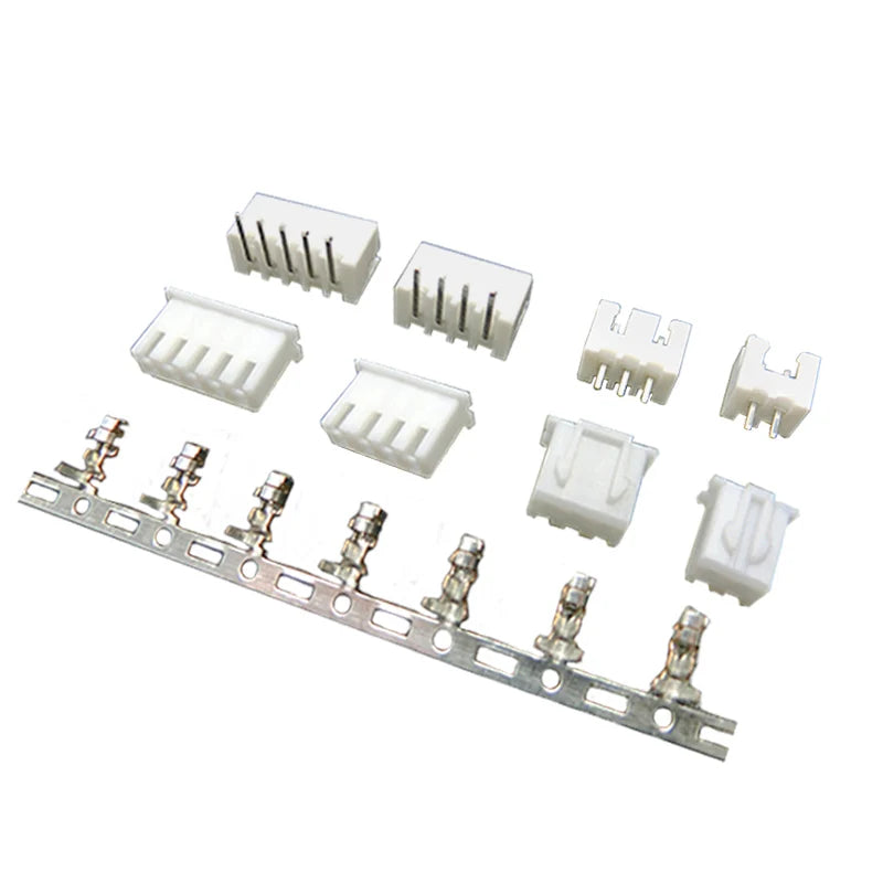 50Set/100Pcs JST XH2.54 Straight/Curved Header+Housing+Terminal Connector 2P/3/4/5/6/7-12Pin Right Angle 90°/180°Socket For PCB