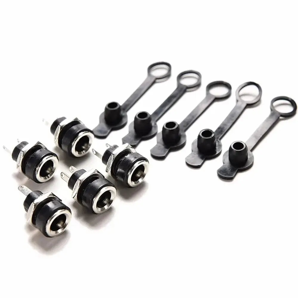 10Pcs DC Power Jack Supply Socket Connector 3.5*1.3/5.5*2.1/5.5*2.5mm DC 2 Terminal 2 Pin Panel Mount Connector Plug Adapter