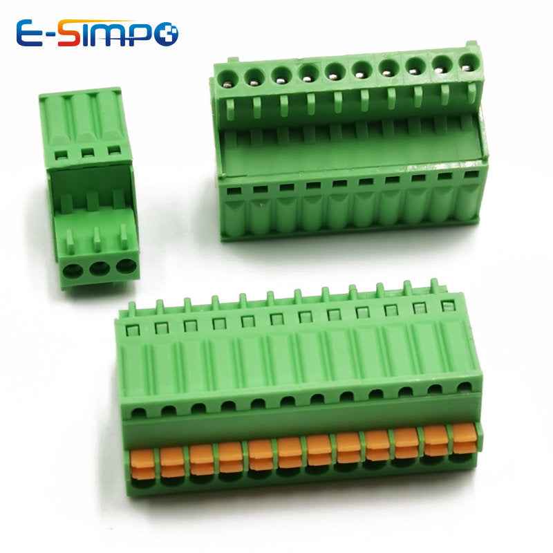10pcs 2.54mm 2EDGKD 0.1" 15EDGKD-2.5mm 2-20P 0.1-0.5MM2 120V 4A Wire Spring Terminal Block Screwless Push Button Plug Connector