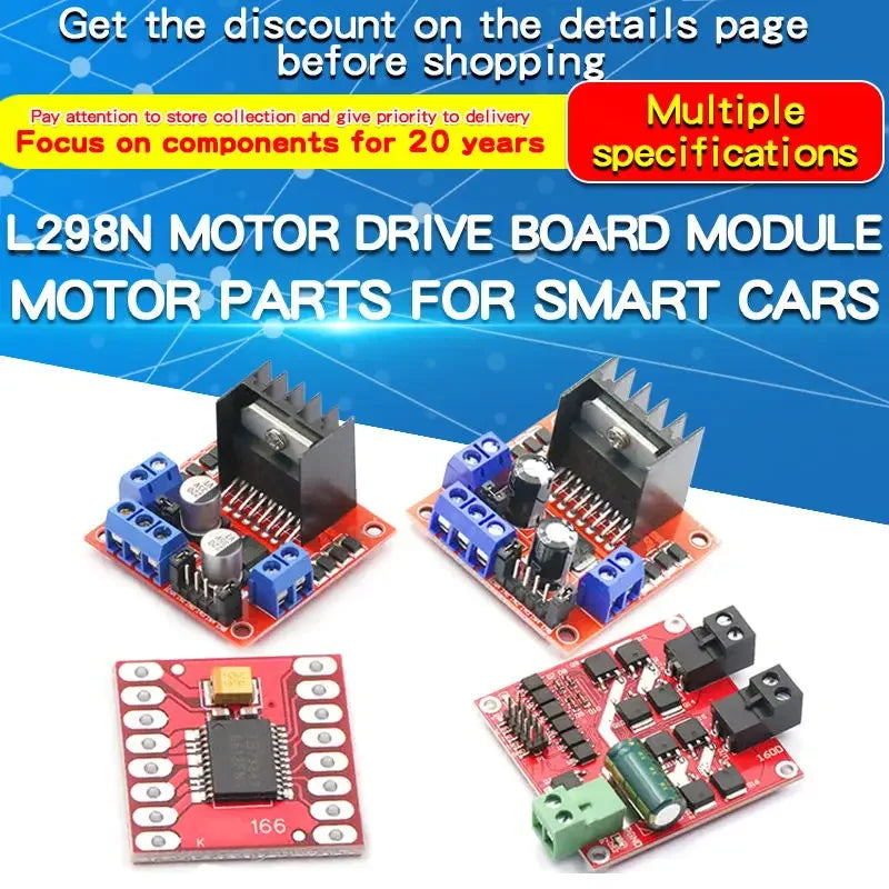 1PCS L298N Driver Board Module L298N Stepper Motor Smart Car Robot Breadboard Peltier High Power L298 DC Motor Driver