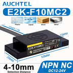 AUCHTEL Square Capacitive Proximity Switch Sensor E2K-F10MC1 Level Non-metallic Detection Sensor Three-wire NPN PNP