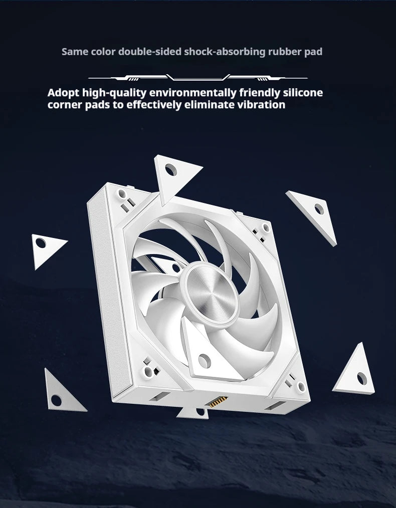 Star Brick P1 Jungle Leopard Interstellar SE Building Block Fan Triple ARGB 12cm Desktop Computer Wireless Splicing Fan