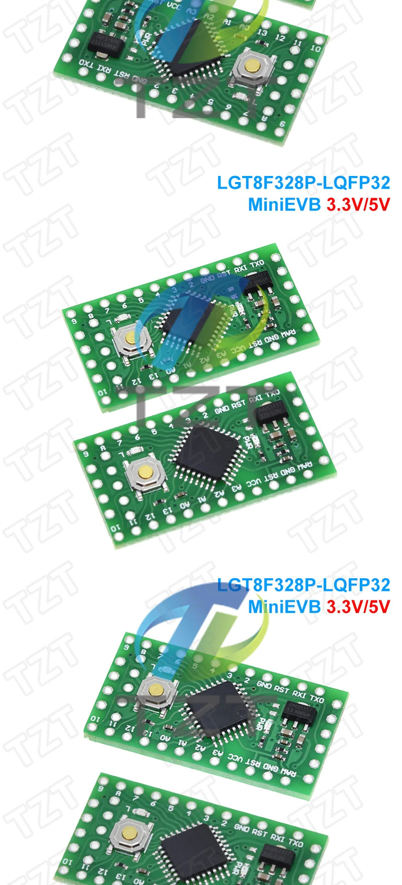 TZT LGT8F328P LQFP32 MiniEVB 3.3V / 5V Replaces Pro Mini ATMEGA328P Fully Compatible For Arduino USE HT42B534-1 Driver
