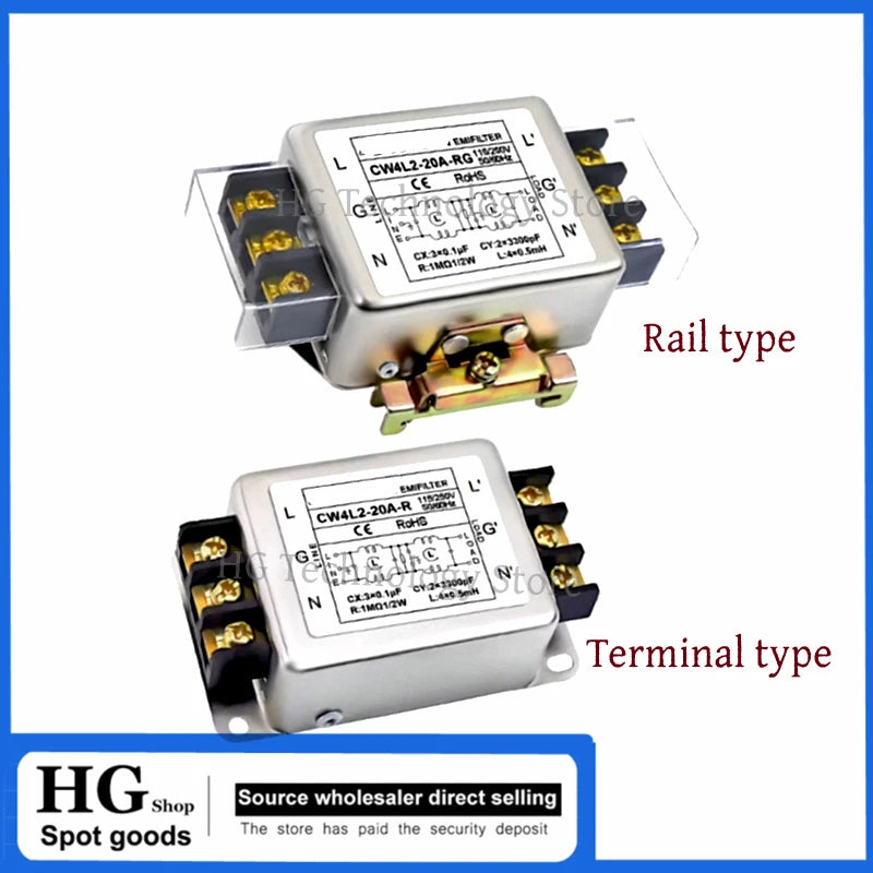 SignkoRay EMI Power Filter CW4L2-3A/6A/10/20/30A-RG AC 220V Single Phase Interference Purification CW4L2-10A-RG  CW4L2-30A-RG