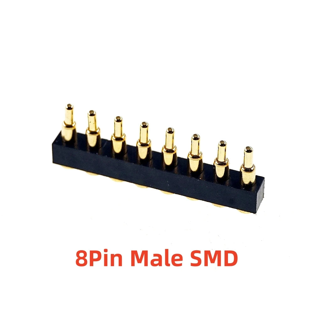 5 Pcs SMD Spring Loaded Pin Pogo Connector 2 3 4 5 6 7 8 10 Position Battery Contact 7.0mm Height 2.54 Grid Pad Modular Header