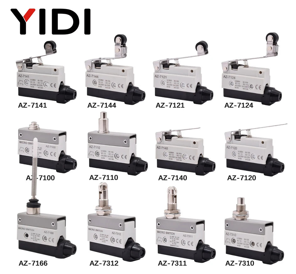 10pcs/lot Micro Limit Travel Switch Waterproof Momentary AZ-7312 AZ-7311 AZ-7121 AZ-7310 AZ-7141 Straight 90 degree Roller Lever