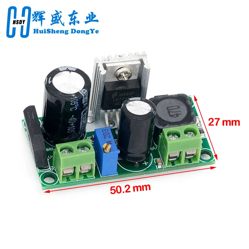 LM2596HV AC/DC to DC Buck Step Down Converter Power Supply Module LM2596 3v 3.3V 5V 6V 9V 12V 15V 24V AC 5V-30V, DC 5V-50V