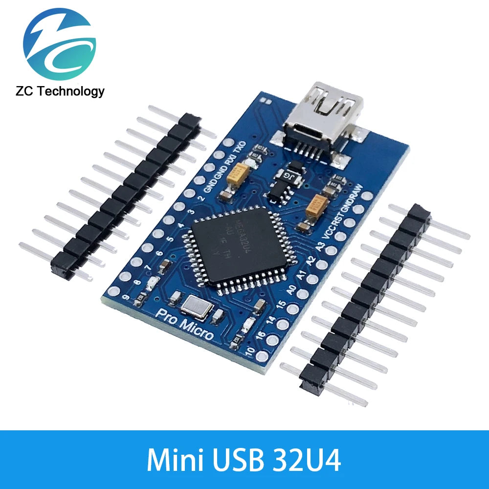 Type-C MINI USB Pro Micro For Arduino ATmega32U4 5V/16MHz 3.3V/8Mhz Module With 2 Row Pin Header Leonardo Usb Interface Board
