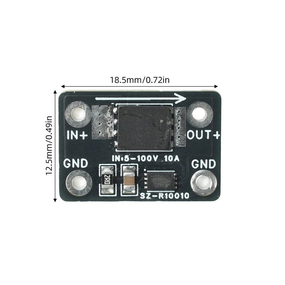 Ideal High-Current Diode Module 25A/30A DC 5-60V/DC 5–100V Solar Backfeed Protection Battery Reverse Connection Protection
