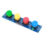 4 Independent Buttons Touch Button Module with Hat & LED Indicator High Level Output for Arduino Or Raspberry Pi