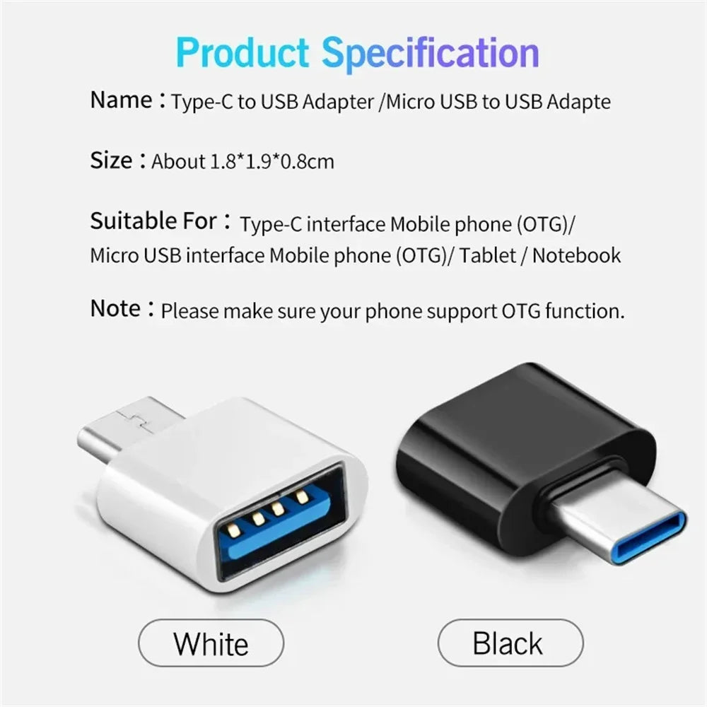 1-20 Pcs USB 3.0 to Type C Adapter OTG Converter USB-A Male to USB-C Female for Samsung Xiaomi POCO MacBook Pro Table