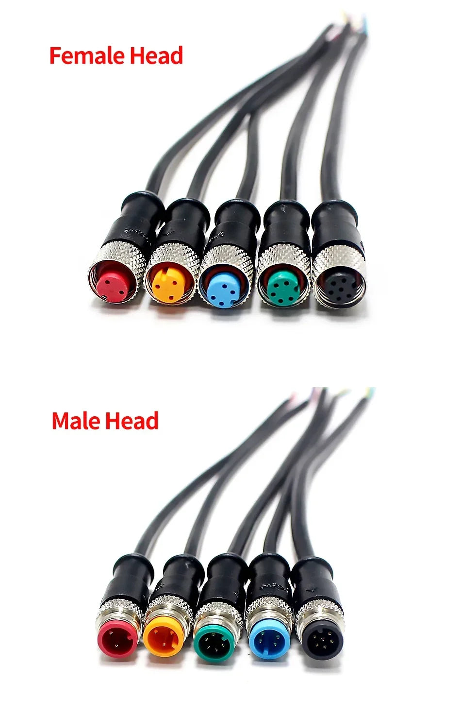 5/20PCS M9 Waterproof Connector 2/3/4/5/6Pin Aviation Plug Male And Female Docking Cable Electric Vehicle Lamp With Cable 20CM