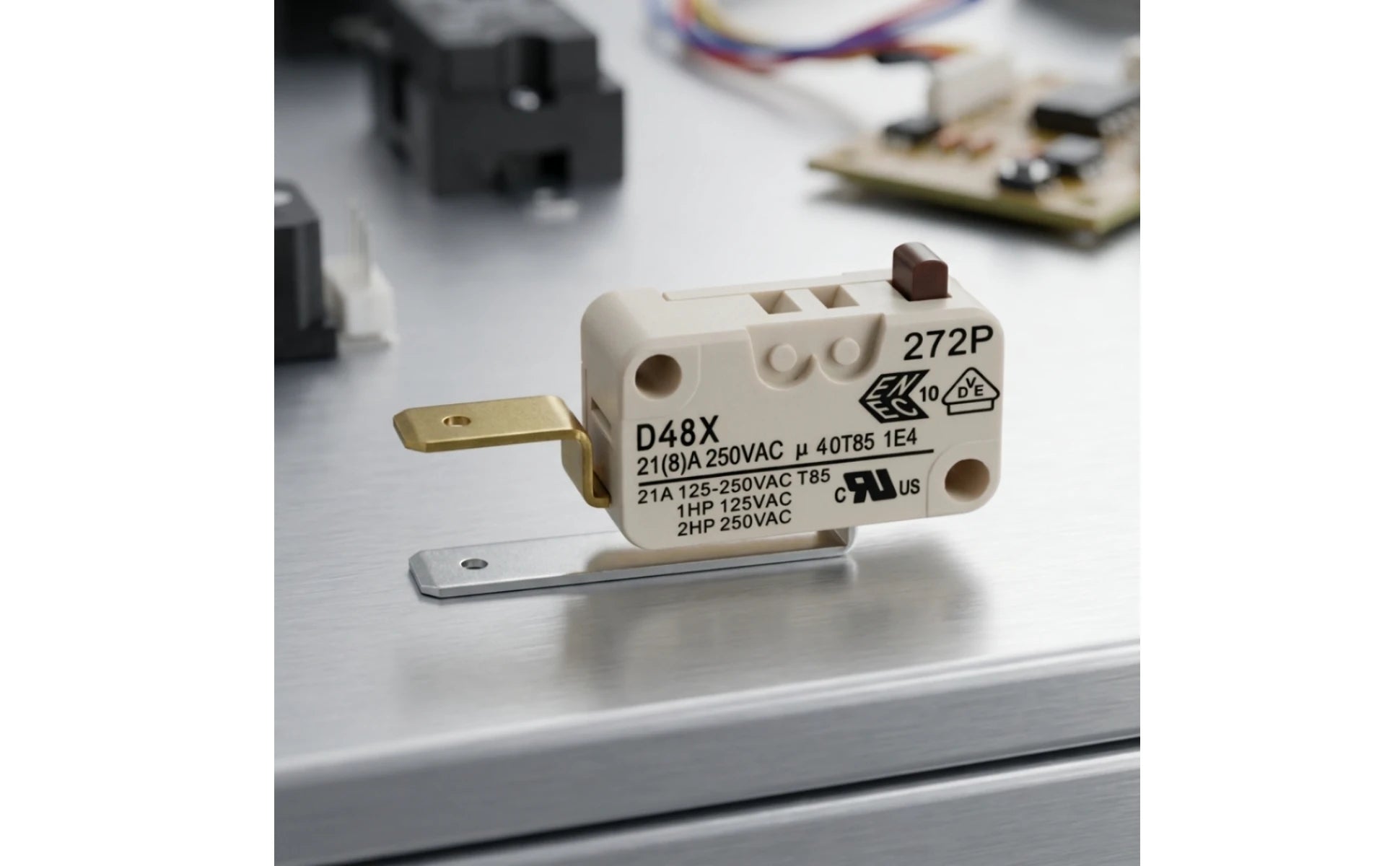 Microswitch with Actuator Compact Rectangular Microswitch Limit Switch Snap Action Mechanical for Technicians, Control Panels
