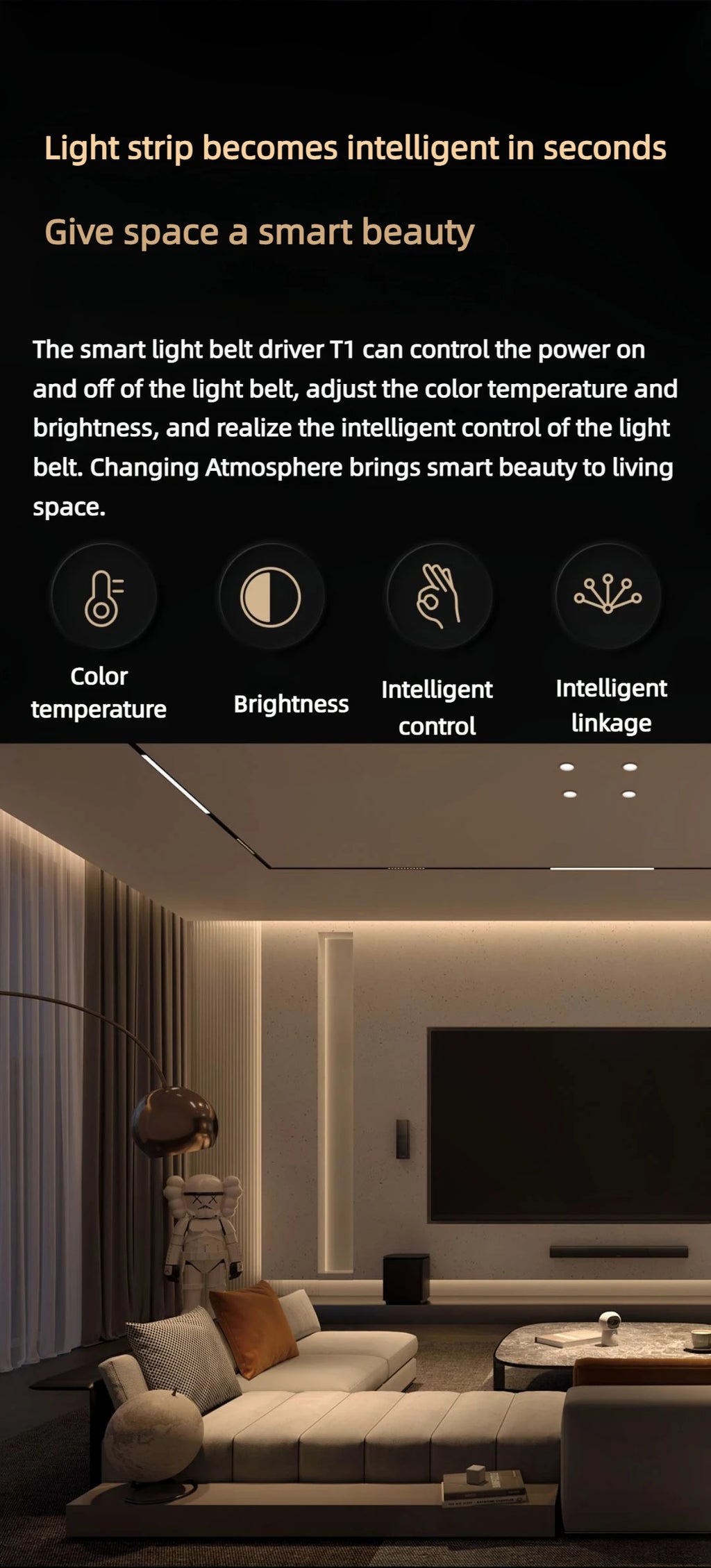 Aqara Smart Light Strip Driver T1 Controller ZigBee Custom Dimming Adjustable Color Temperature Whole-House Dimming For HomeKit