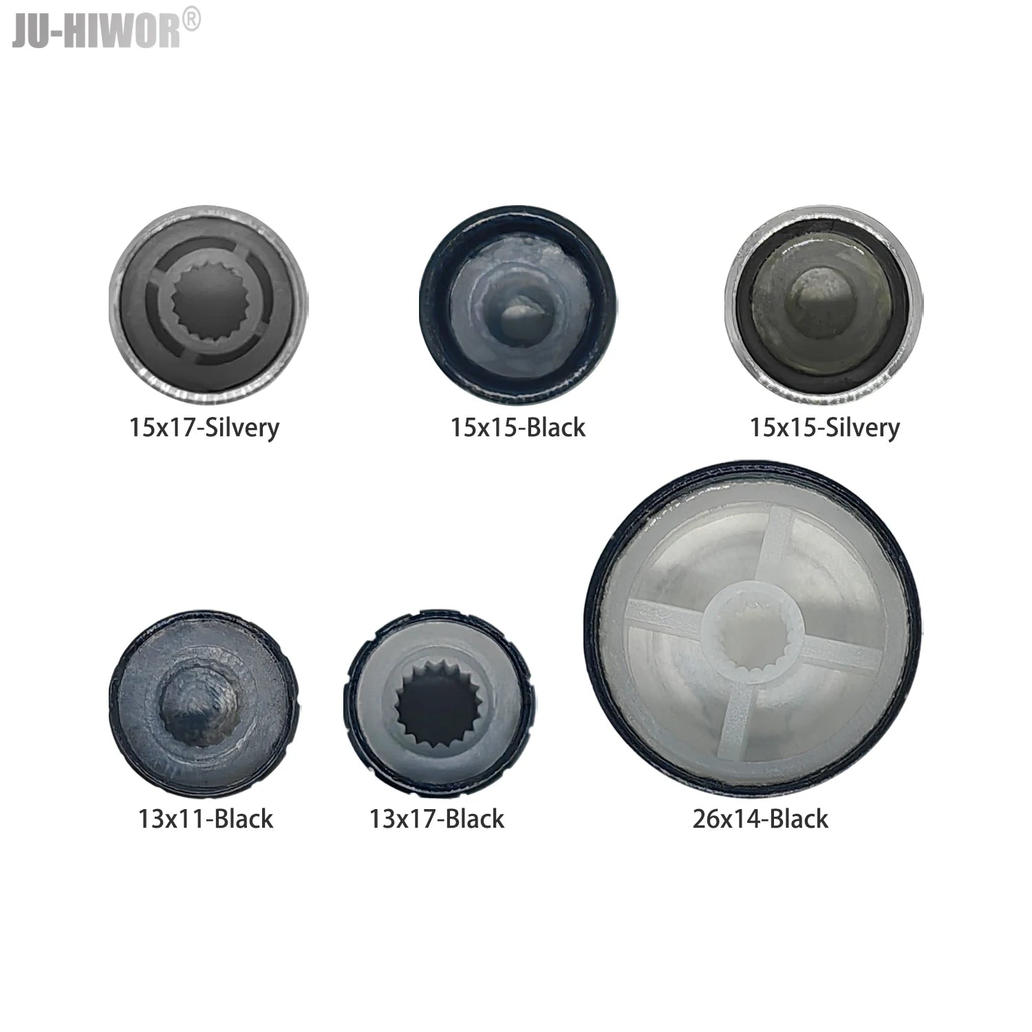 2pcs Tone Top 6mm Shaft Guitar Volume Aluminum Knob For Potentiometer Volume Control Rotary Knobs Diameter 13mm 15mm 26mm