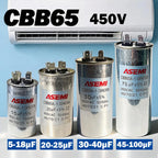 100uF CBB65 450V AC 40uF 45uF 50uF 60uF 65uF 70uF 80uF 90uF Motor Capacitor Air Conditioner Compressor Start Capacitor