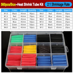 2:1/ 3:1/4:1 Heat Shrink Tube Set 73~900pcs Shrinkage Tubing Kit Cable Repair Protecter Wire Insulation Thermoresistant Sleeving