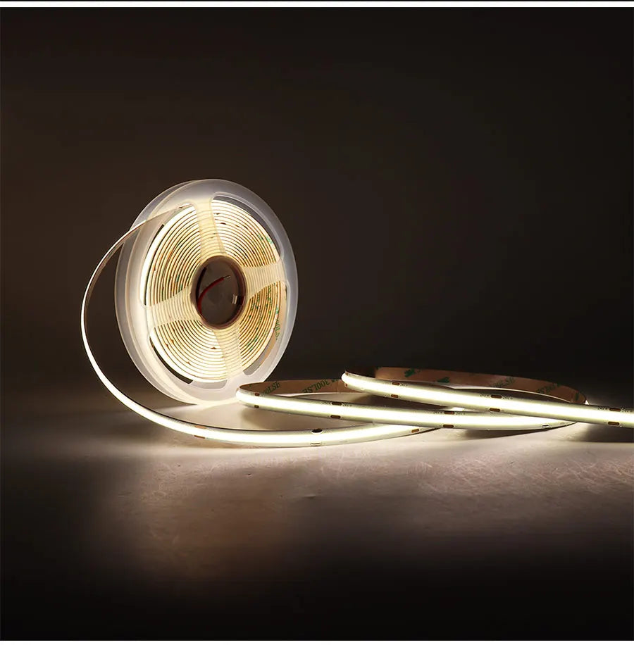COB LED Strip Light 12V 24V 3mm 5mm 8mm 10mm PCB LED Strip Ice Blue/Green/Red/Yellow/2700K/3000K/4000K/6000K COB LED Tape Decor