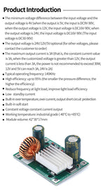 DC 9V 12V 24V 36V 48V 72V 84V 120V to 5V 12V 3A Step Down Module Power Supply DC DC converter Non-isolated Buck Converter