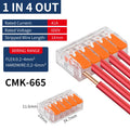 CMK66 Quick Wire Connector Easy Splice Lever Type Push In 2/3/4/5 Ports Push-In Terminal Block Home LED Light Wiring 0.2-6mm