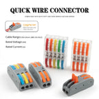 10/50Pcs Mini Fast Wiring Cable Connectors Lever 28-12 AWG Universal Lever Wire Nut Electrical Connectors Push-in Home Terminal