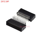 5pcs Right Angle Edge Card Connector Slot 2.54 mm Pitch 8/10/12/16/18/20/28/30/36/40/50/60/72/80/98 Pin PCB Gold Finger Socket