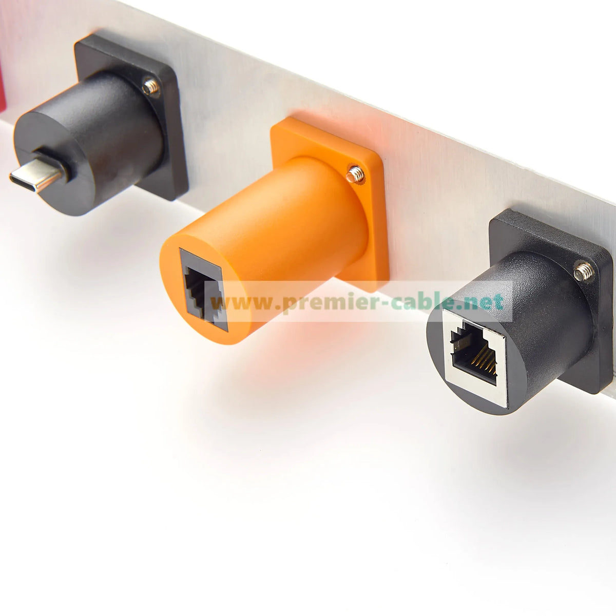 D-Type RJ45 Cat6 Ethernet Female to Female Coupler 1Gbps Flange Chassis Panel Mount Bulkhead Feedthrough LAN Network Extender