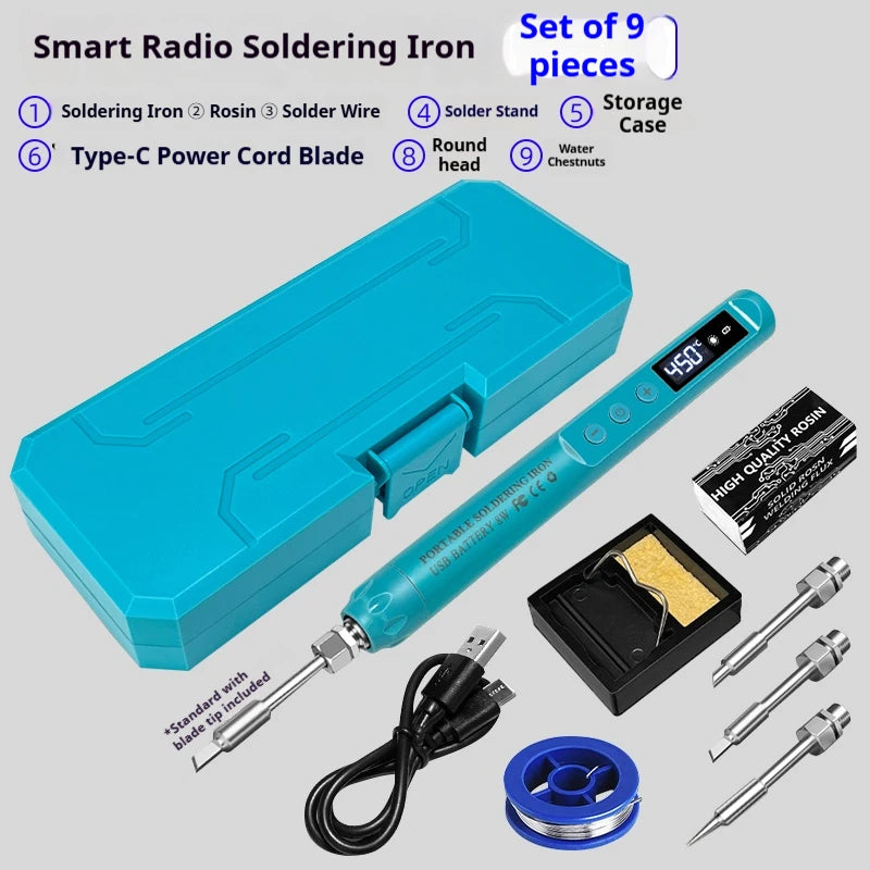 KANOYU Wireless solder iron usb charging portable digital display intelligent lithium battery for small home maintenance