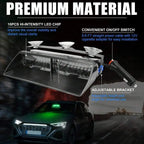 Nilight Bright LED Strobe Lights , Car Windshield Warning Flash Light with Suction Cups, Hazard Safety Lamp for Truck